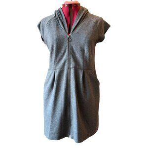 DYNAMITE - Zipper Grey Hooded Dress Grey dress with side pockets - Large